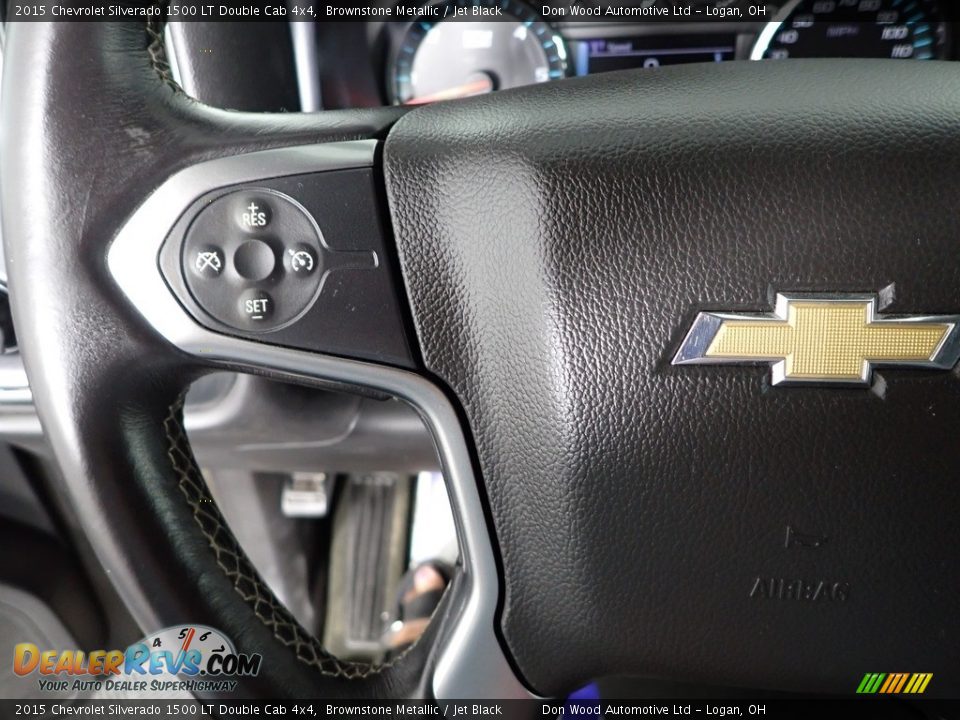 2015 Chevrolet Silverado 1500 LT Double Cab 4x4 Brownstone Metallic / Jet Black Photo #15