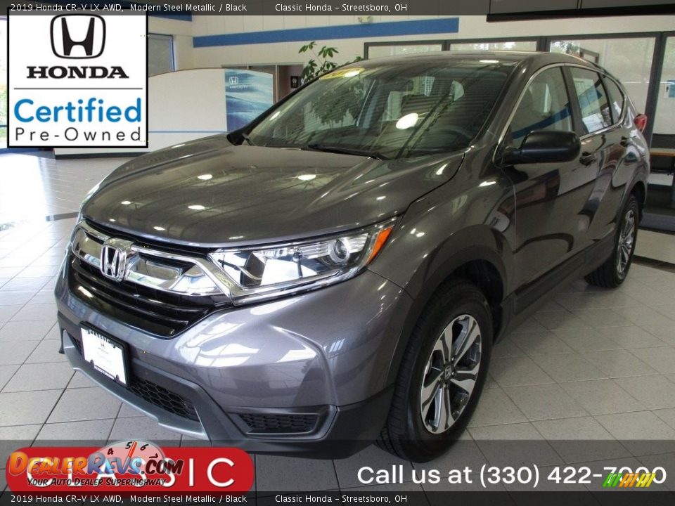 2019 Honda CR-V LX AWD Modern Steel Metallic / Black Photo #1