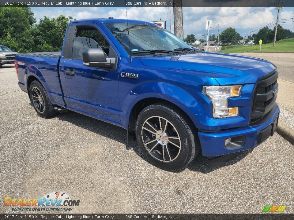 2017 Ford F150 XL Regular Cab Lightning Blue / Earth Gray Photo #26