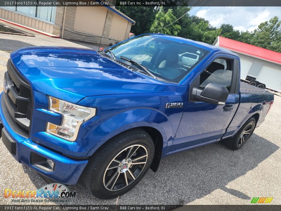 2017 Ford F150 XL Regular Cab Lightning Blue / Earth Gray Photo #27