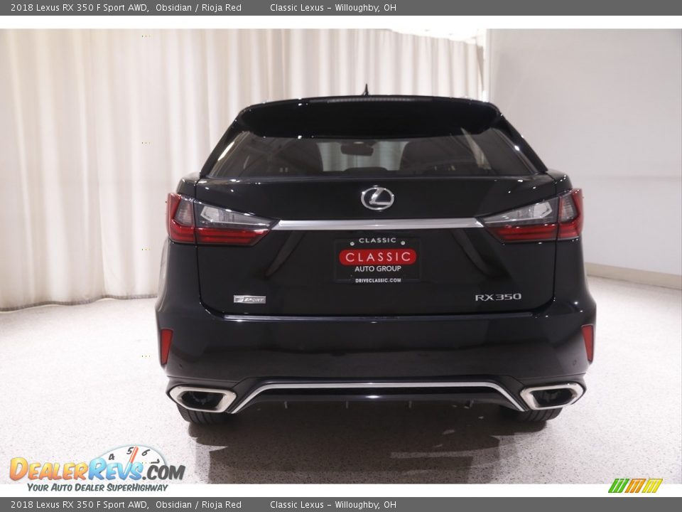 2018 Lexus RX 350 F Sport AWD Obsidian / Rioja Red Photo #22