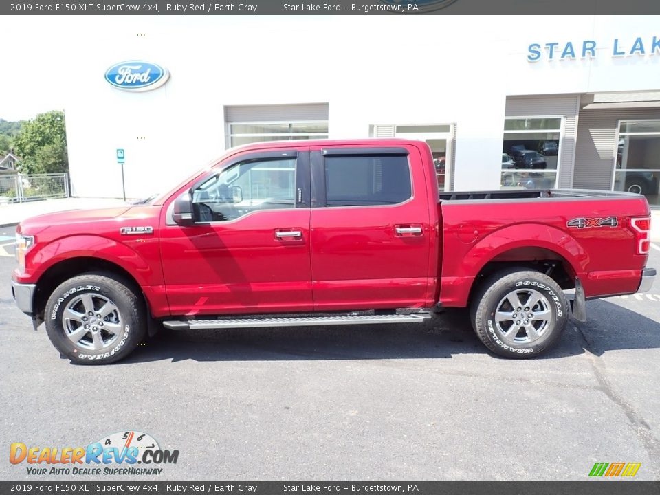 2019 Ford F150 XLT SuperCrew 4x4 Ruby Red / Earth Gray Photo #2