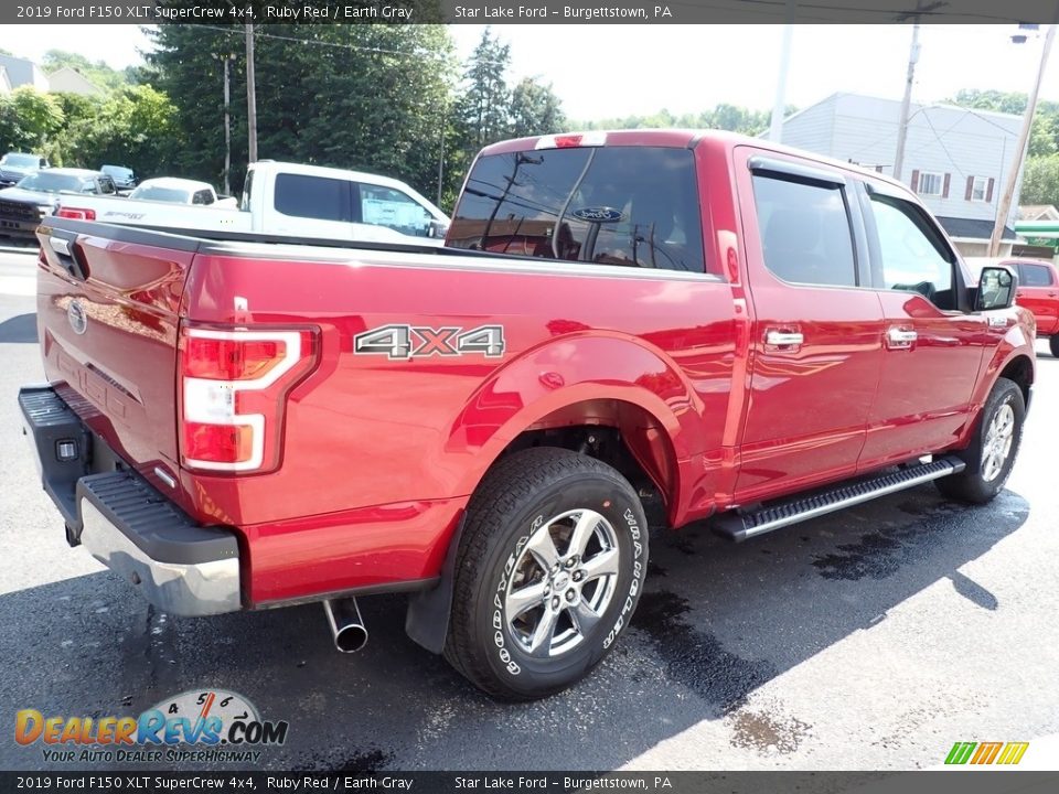 2019 Ford F150 XLT SuperCrew 4x4 Ruby Red / Earth Gray Photo #5