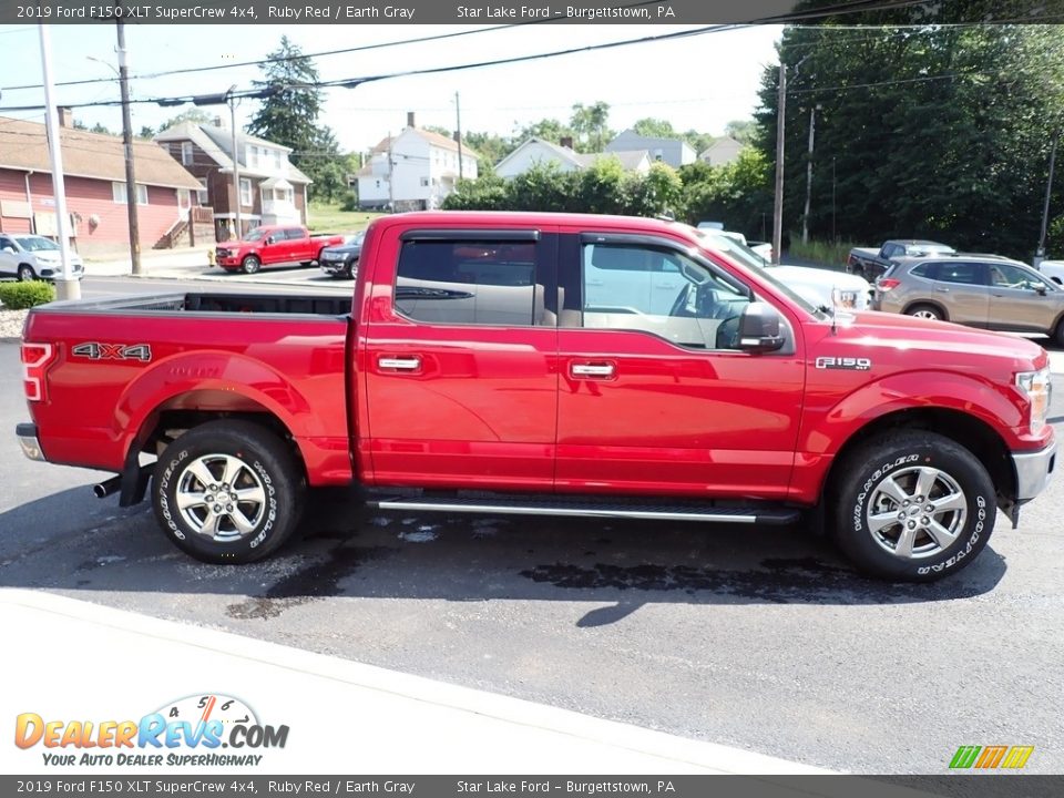 2019 Ford F150 XLT SuperCrew 4x4 Ruby Red / Earth Gray Photo #6