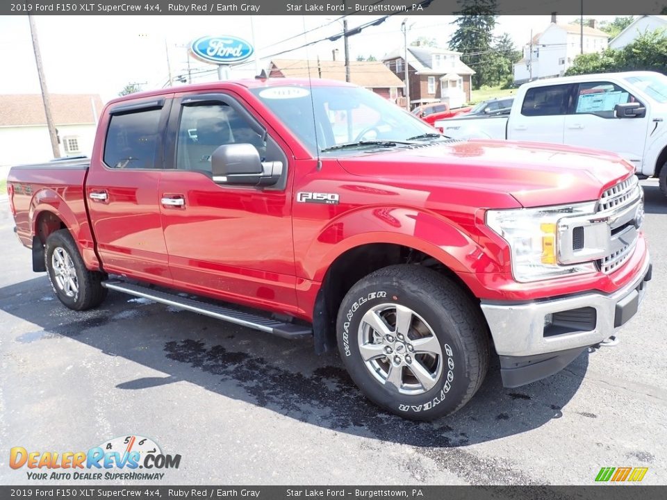 2019 Ford F150 XLT SuperCrew 4x4 Ruby Red / Earth Gray Photo #7