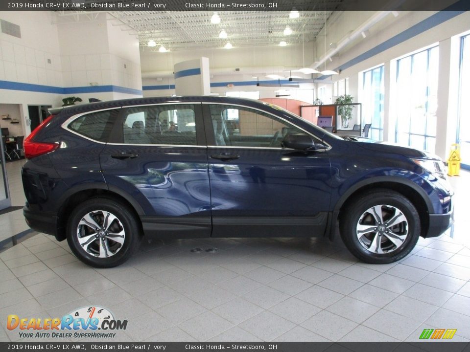 2019 Honda CR-V LX AWD Obsidian Blue Pearl / Ivory Photo #4