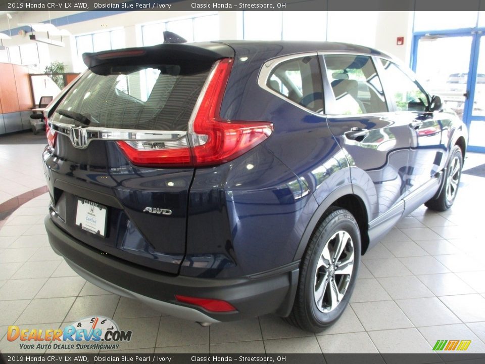 2019 Honda CR-V LX AWD Obsidian Blue Pearl / Ivory Photo #7