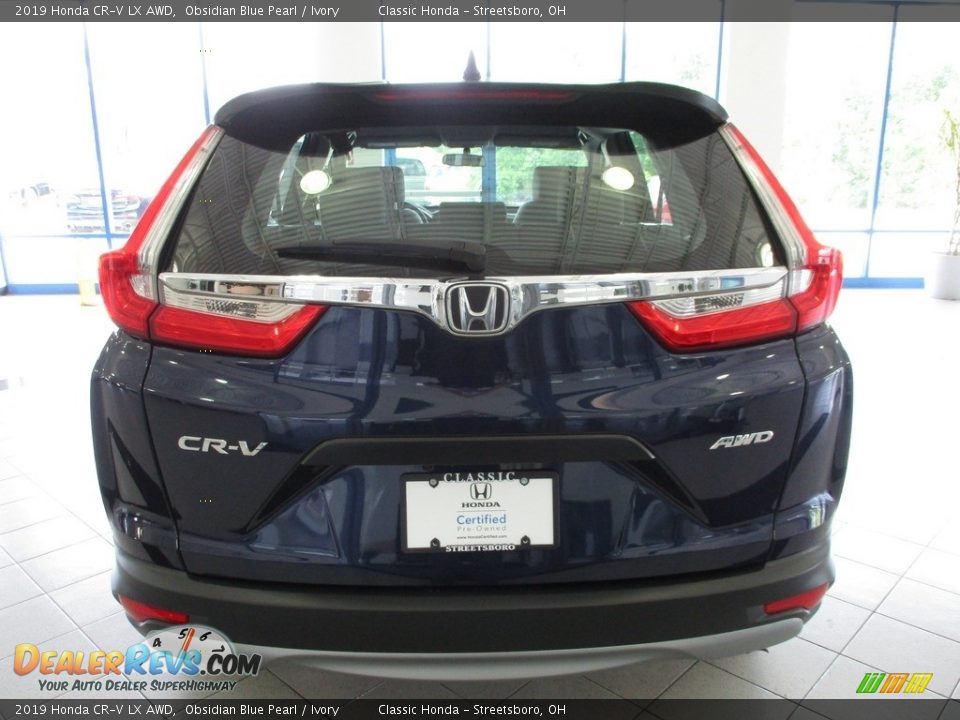 2019 Honda CR-V LX AWD Obsidian Blue Pearl / Ivory Photo #8