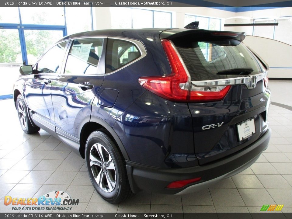 2019 Honda CR-V LX AWD Obsidian Blue Pearl / Ivory Photo #9