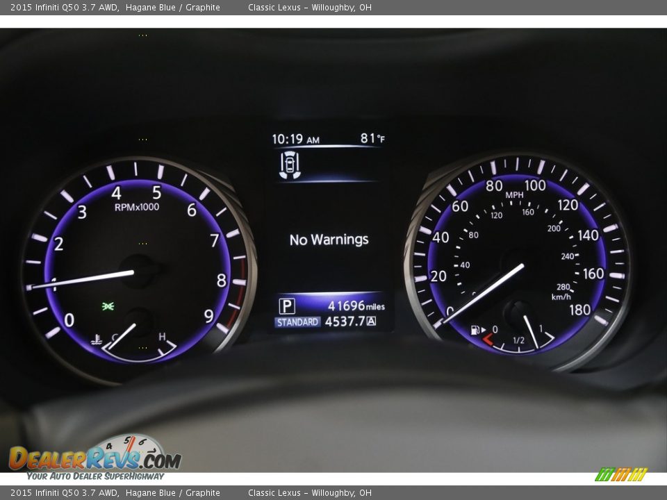 2015 Infiniti Q50 3.7 AWD Gauges Photo #8