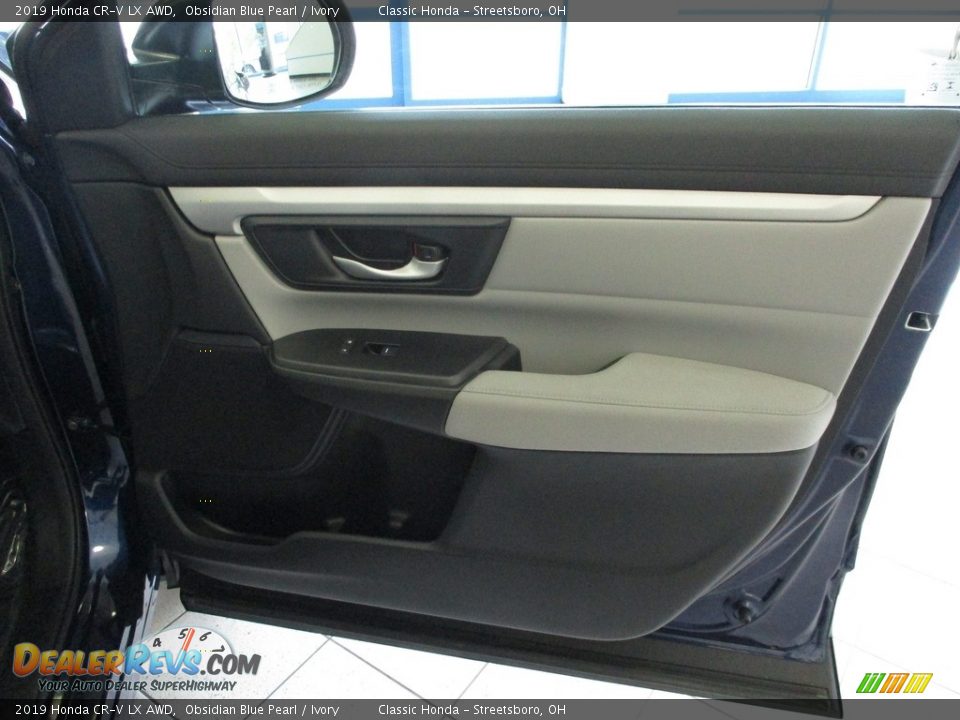 2019 Honda CR-V LX AWD Obsidian Blue Pearl / Ivory Photo #14