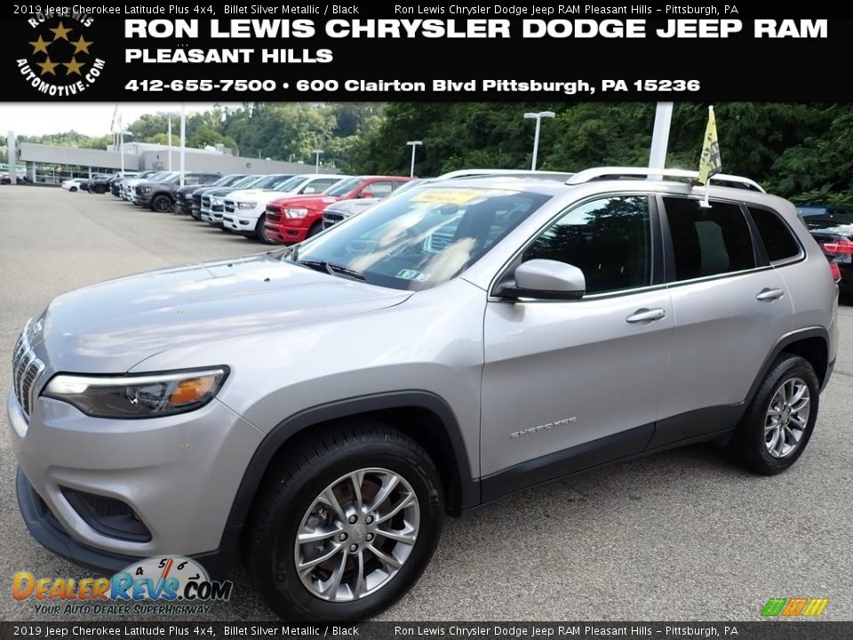 2019 Jeep Cherokee Latitude Plus 4x4 Billet Silver Metallic / Black Photo #1