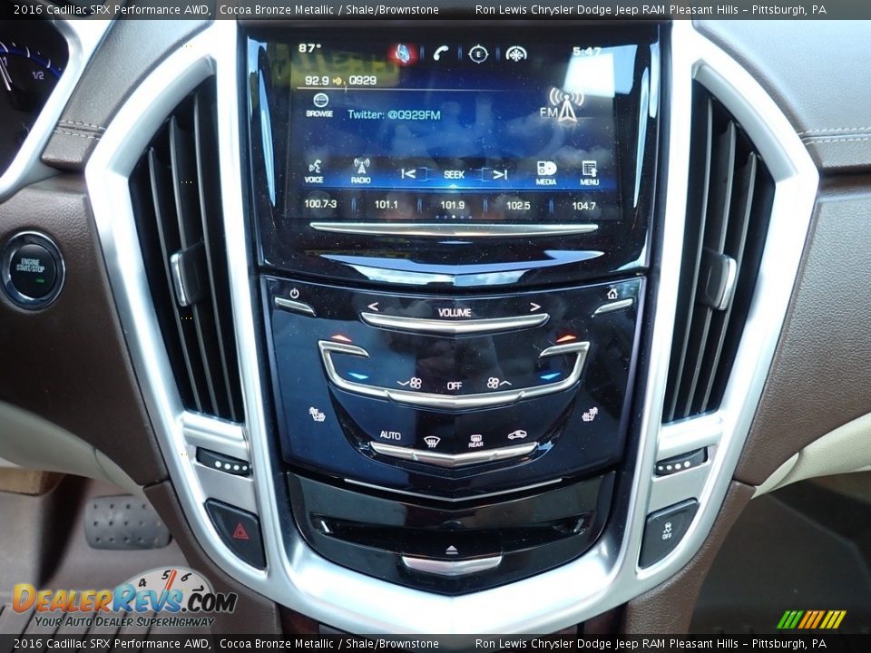 2016 Cadillac SRX Performance AWD Cocoa Bronze Metallic / Shale/Brownstone Photo #19