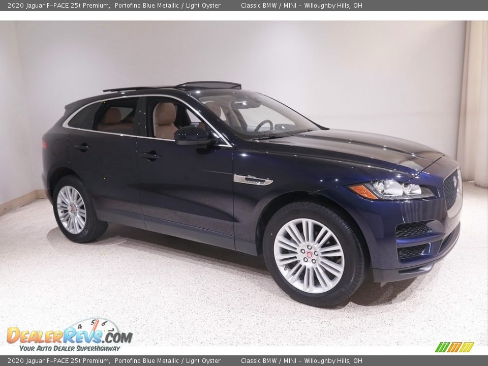 2020 Jaguar F-PACE 25t Premium Portofino Blue Metallic / Light Oyster Photo #1