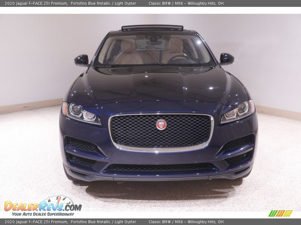 2020 Jaguar F-PACE 25t Premium Portofino Blue Metallic / Light Oyster Photo #2