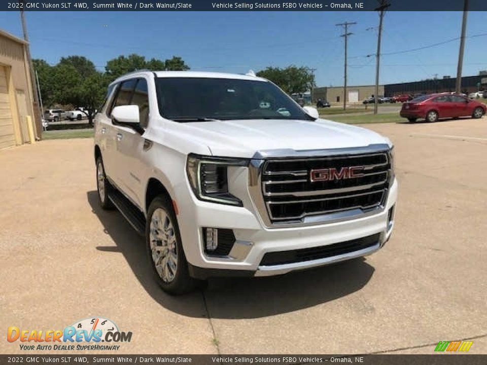 2022 GMC Yukon SLT 4WD Summit White / Dark Walnut/Slate Photo #1