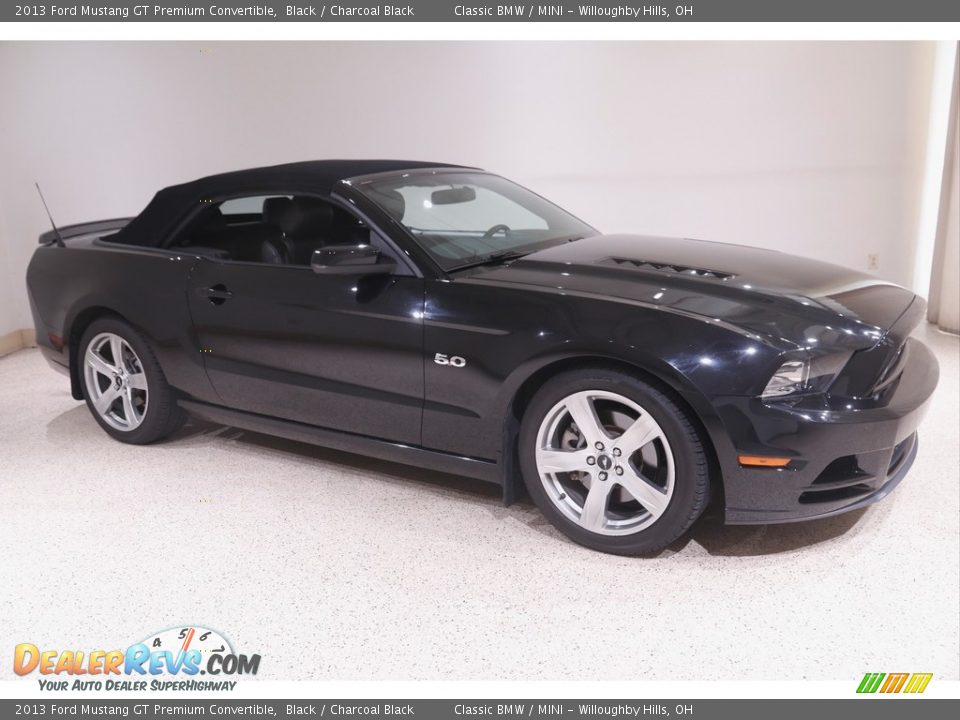 2013 Ford Mustang GT Premium Convertible Black / Charcoal Black Photo #2