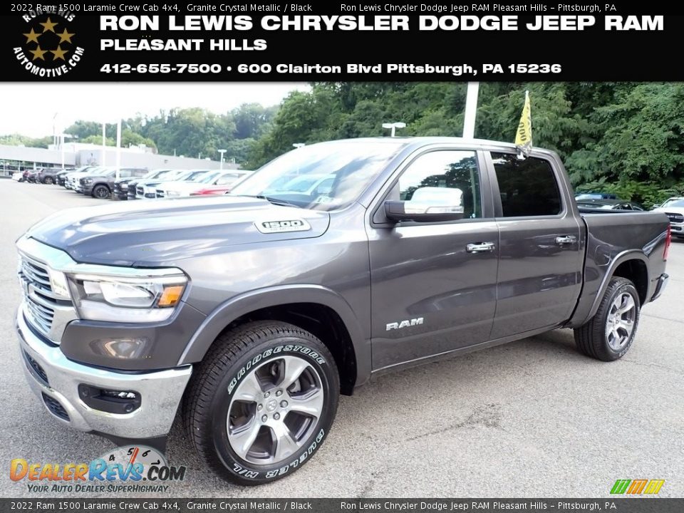 2022 Ram 1500 Laramie Crew Cab 4x4 Granite Crystal Metallic / Black Photo #1