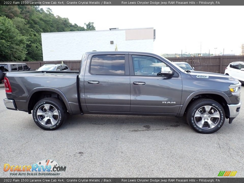 2022 Ram 1500 Laramie Crew Cab 4x4 Granite Crystal Metallic / Black Photo #6