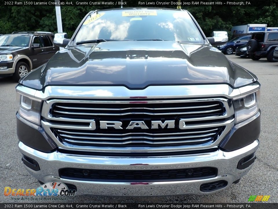 2022 Ram 1500 Laramie Crew Cab 4x4 Granite Crystal Metallic / Black Photo #8