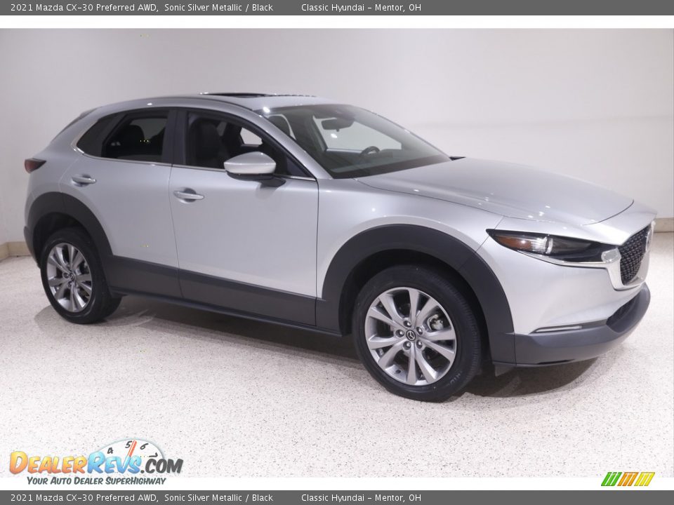 2021 Mazda CX-30 Preferred AWD Sonic Silver Metallic / Black Photo #1