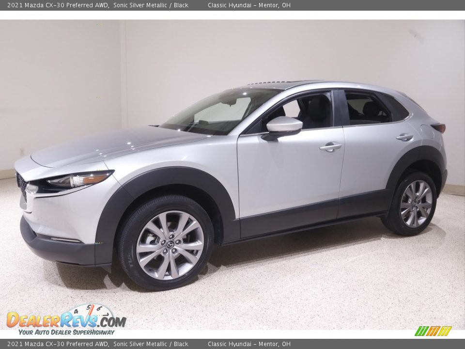 2021 Mazda CX-30 Preferred AWD Sonic Silver Metallic / Black Photo #3
