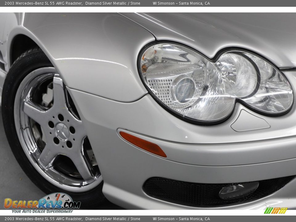 2003 Mercedes-Benz SL 55 AMG Roadster Diamond Silver Metallic / Stone Photo #4