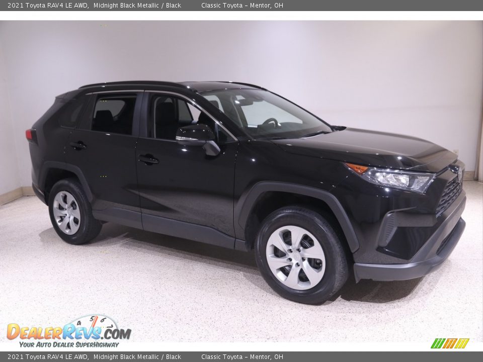 2021 Toyota RAV4 LE AWD Midnight Black Metallic / Black Photo #1