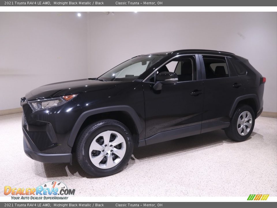 2021 Toyota RAV4 LE AWD Midnight Black Metallic / Black Photo #3
