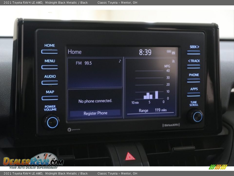 2021 Toyota RAV4 LE AWD Midnight Black Metallic / Black Photo #10