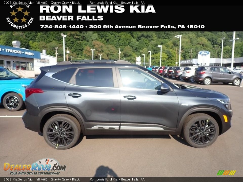 2023 Kia Seltos Nightfall AWD Gravity Gray / Black Photo #1