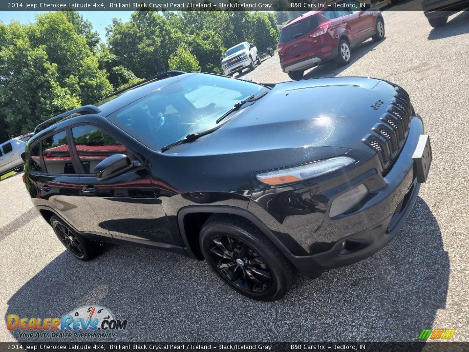 2014 Jeep Cherokee Latitude 4x4 Brilliant Black Crystal Pearl / Iceland - Black/Iceland Gray Photo #1