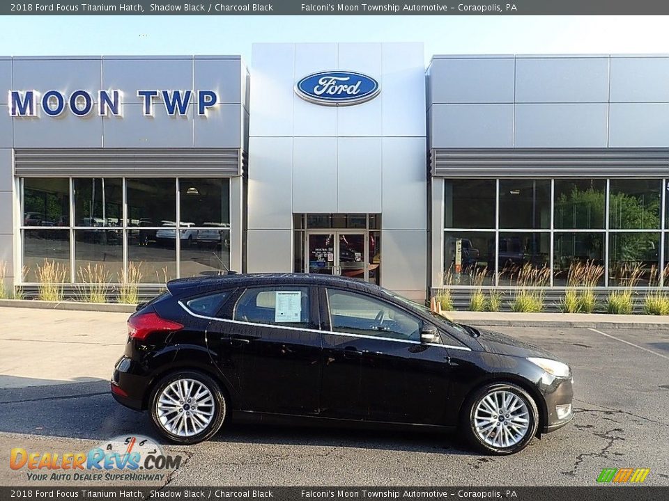 2018 Ford Focus Titanium Hatch Shadow Black / Charcoal Black Photo #1