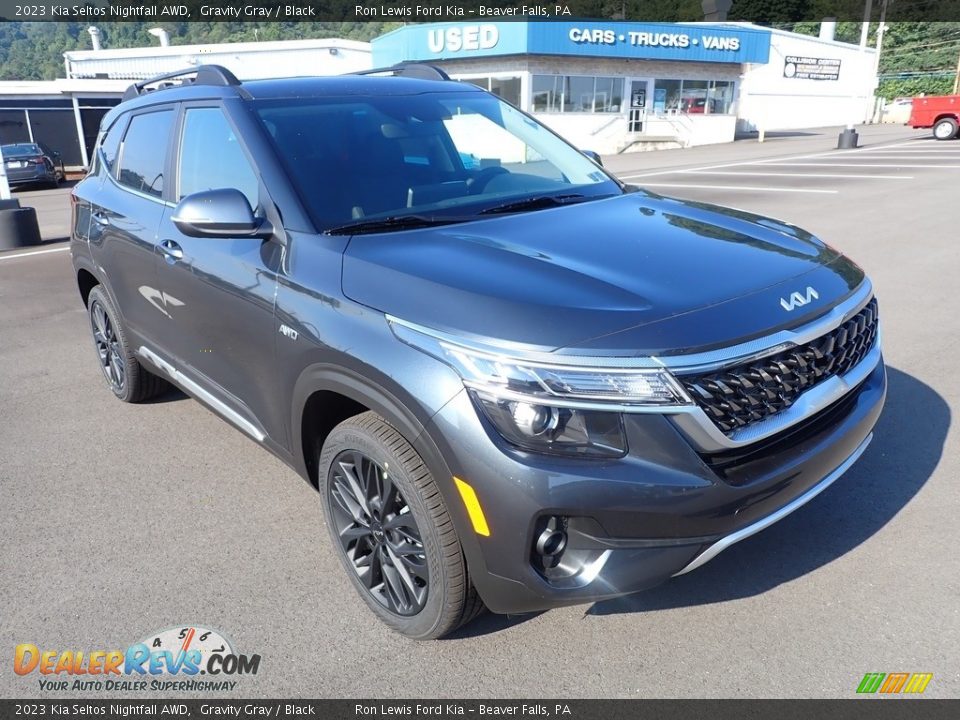 2023 Kia Seltos Nightfall AWD Gravity Gray / Black Photo #2