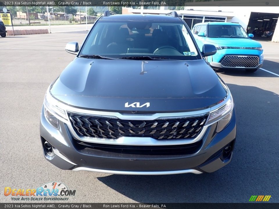 2023 Kia Seltos Nightfall AWD Gravity Gray / Black Photo #3