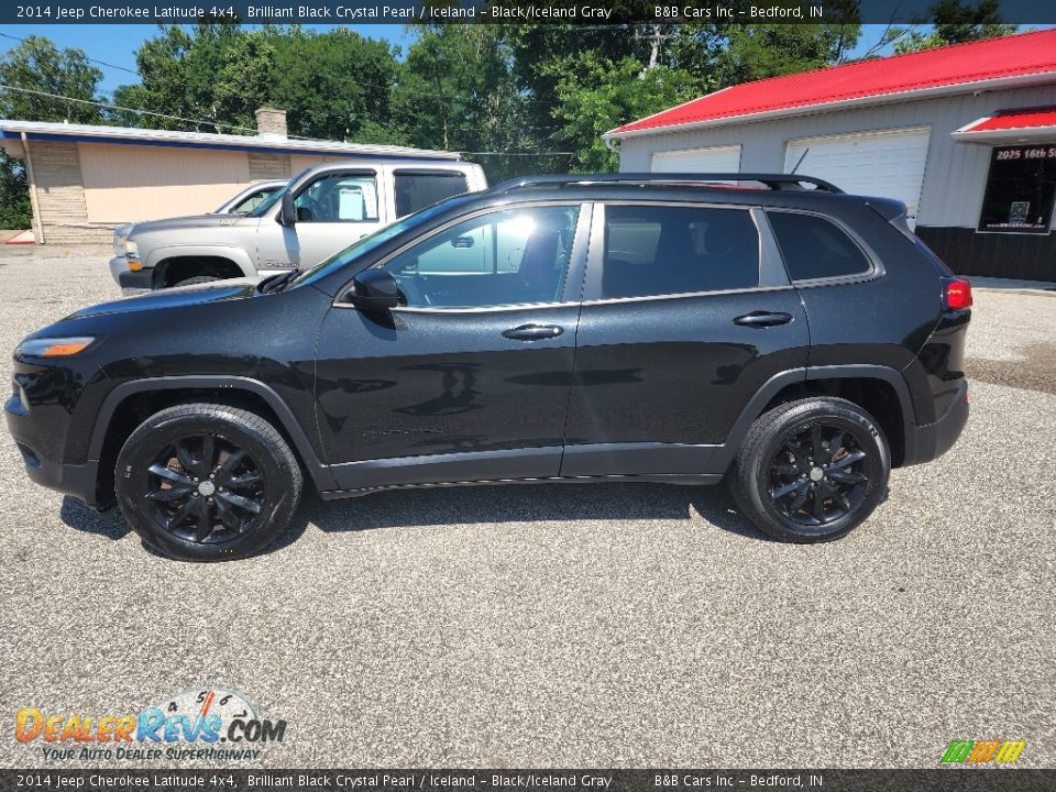 2014 Jeep Cherokee Latitude 4x4 Brilliant Black Crystal Pearl / Iceland - Black/Iceland Gray Photo #4