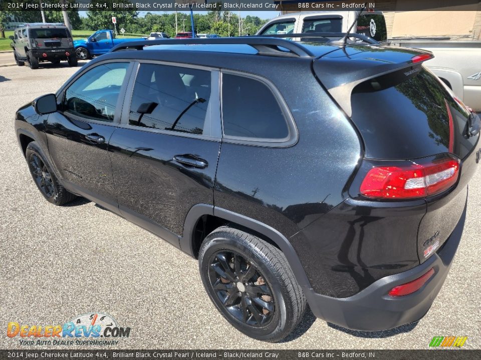 2014 Jeep Cherokee Latitude 4x4 Brilliant Black Crystal Pearl / Iceland - Black/Iceland Gray Photo #5