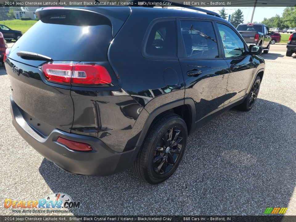 2014 Jeep Cherokee Latitude 4x4 Brilliant Black Crystal Pearl / Iceland - Black/Iceland Gray Photo #7