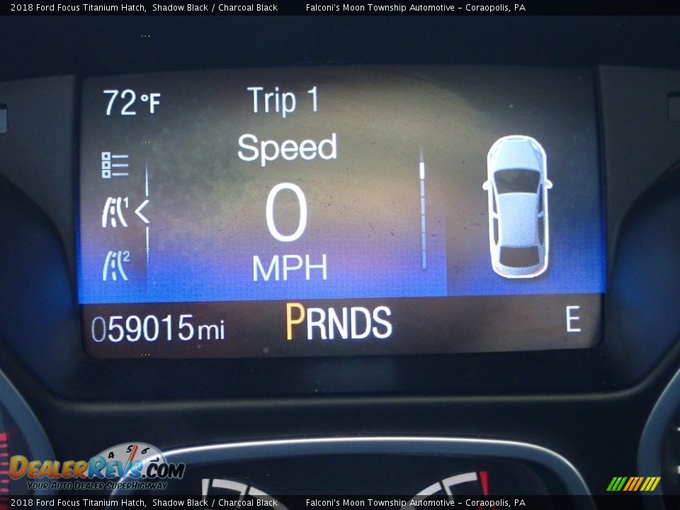 2018 Ford Focus Titanium Hatch Shadow Black / Charcoal Black Photo #26