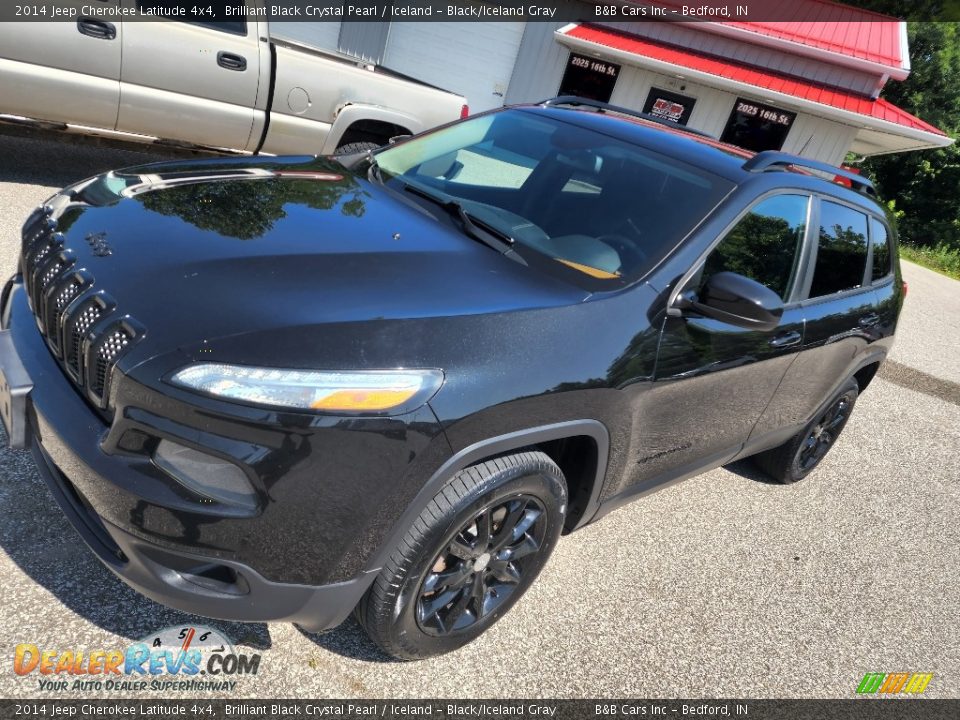 2014 Jeep Cherokee Latitude 4x4 Brilliant Black Crystal Pearl / Iceland - Black/Iceland Gray Photo #26