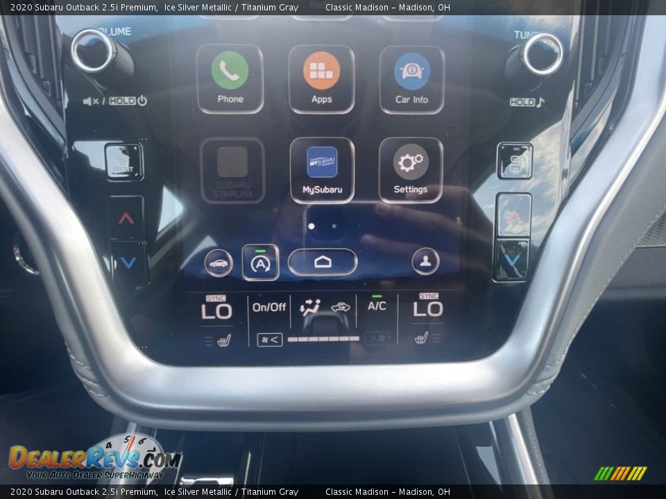 2020 Subaru Outback 2.5i Premium Ice Silver Metallic / Titanium Gray Photo #13