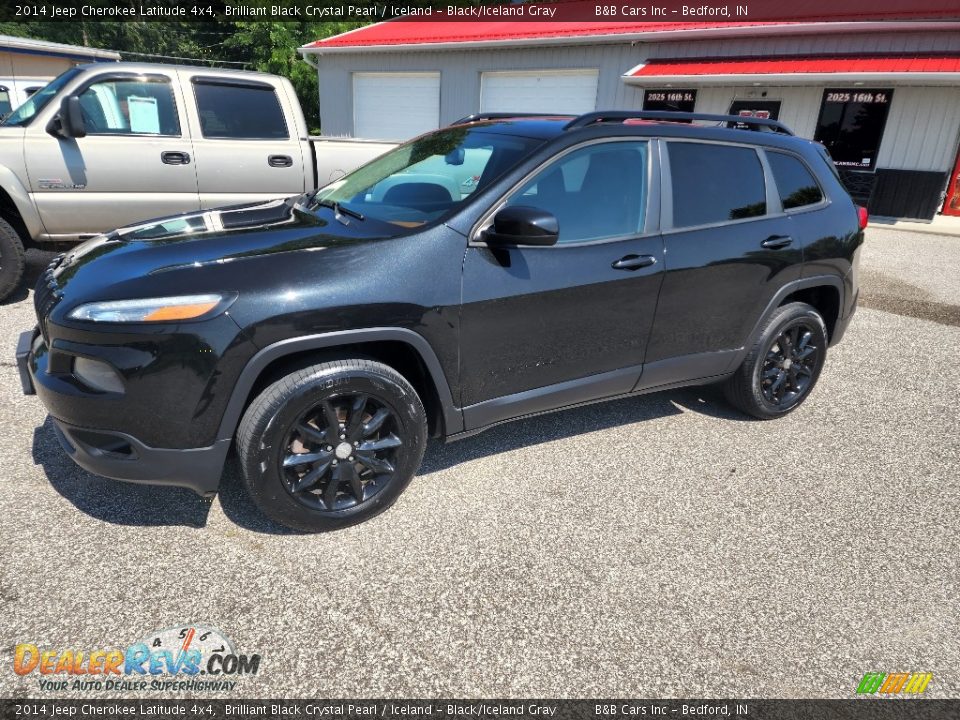 2014 Jeep Cherokee Latitude 4x4 Brilliant Black Crystal Pearl / Iceland - Black/Iceland Gray Photo #27