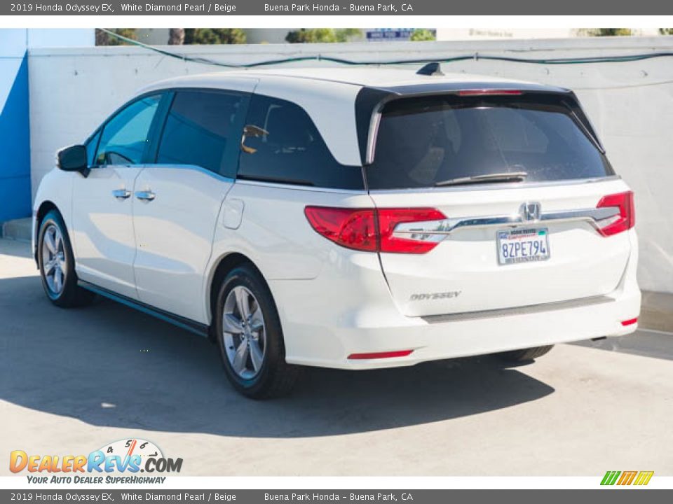 2019 Honda Odyssey EX White Diamond Pearl / Beige Photo #2