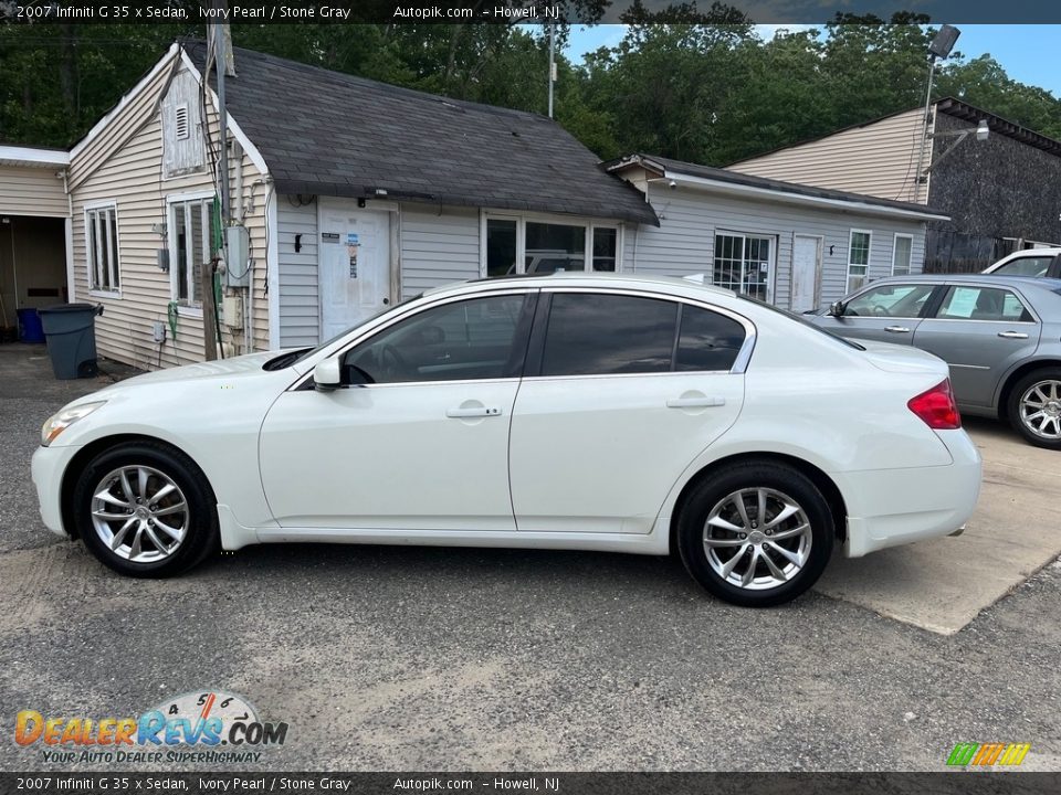 2007 Infiniti G 35 x Sedan Ivory Pearl / Stone Gray Photo #5