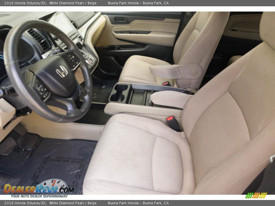 2019 Honda Odyssey EX White Diamond Pearl / Beige Photo #3