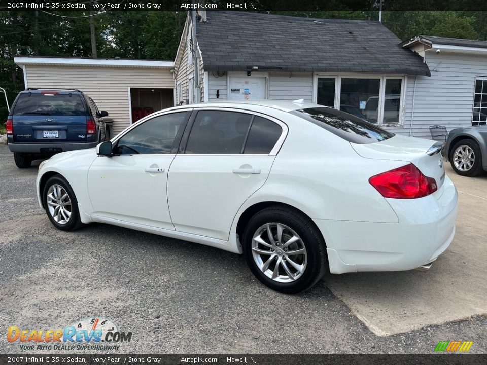 2007 Infiniti G 35 x Sedan Ivory Pearl / Stone Gray Photo #6