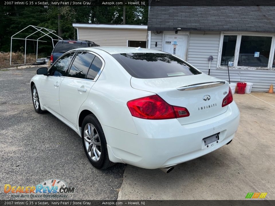 2007 Infiniti G 35 x Sedan Ivory Pearl / Stone Gray Photo #7