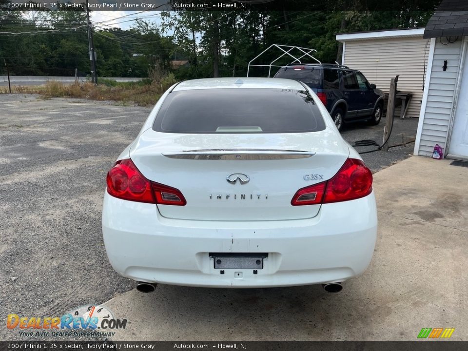 2007 Infiniti G 35 x Sedan Ivory Pearl / Stone Gray Photo #8