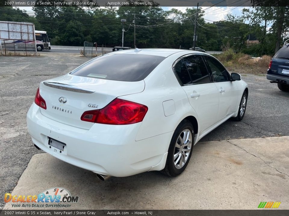 2007 Infiniti G 35 x Sedan Ivory Pearl / Stone Gray Photo #9