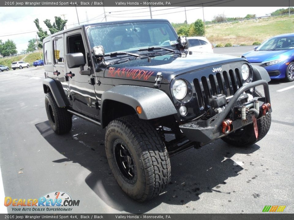2016 Jeep Wrangler Unlimited Sport 4x4 Black / Black Photo #9